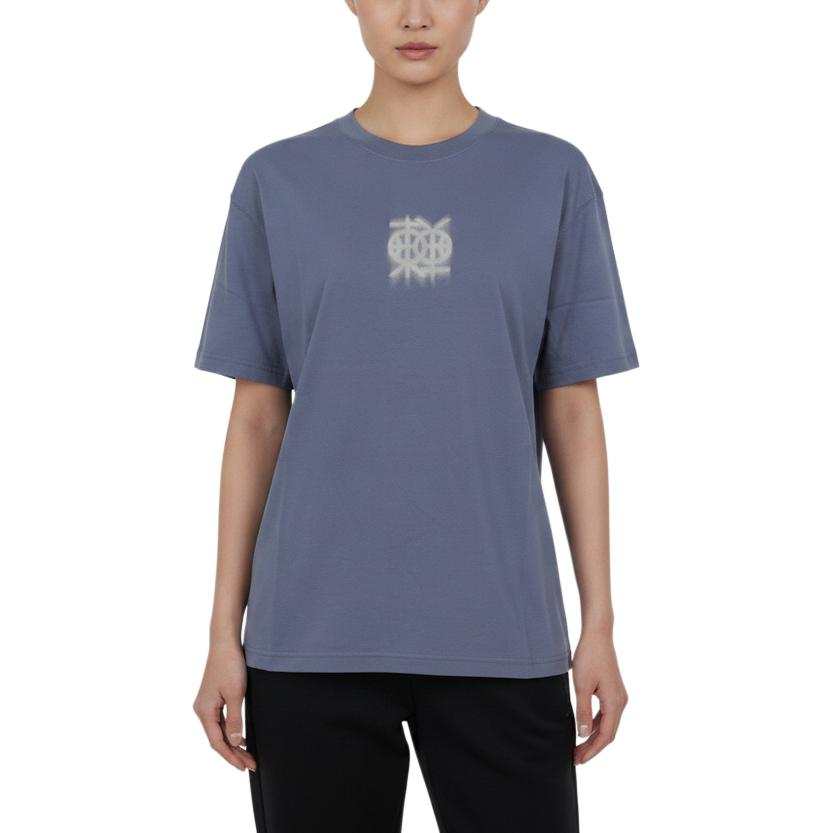 Jordan Jordan T Shirts Women's Blue Gray Crew Neck Moderate