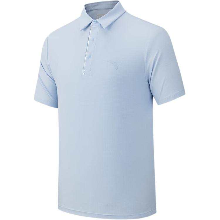 ANTA Variety Training Collection Polo Shirts Men's Moonlight Ice Blue Lapel Moderate