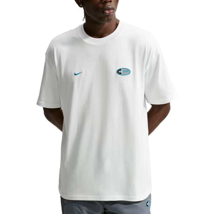 Nike Nike Sportswear T Shirts Men's Peak White/Gray Cactus Crew Neck Moderate
