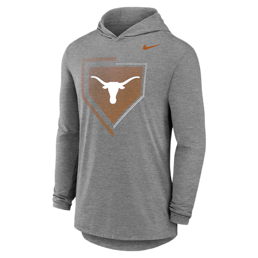 Nike Nike College T Shirts Men's Dark Gray Heather Flower Hooded Non Detachable Moderate