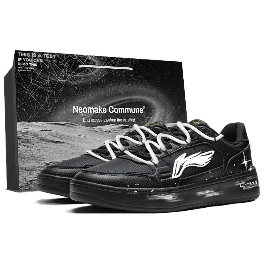 Li-Ning Li Ning Sycee Skateboard Shoes Men's Low Top Black/White