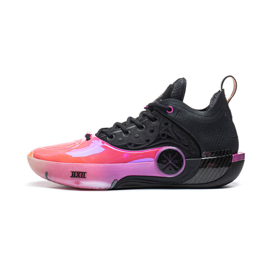 Li-Ning Li Ning WOW12 Basketball Shoes Men's Mid Top Black Neon Magenta
