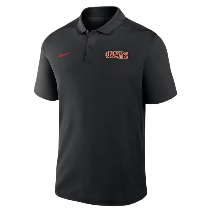 Nike Nike NFL Polo Shirts Men's Black Polo Collar Moderate
