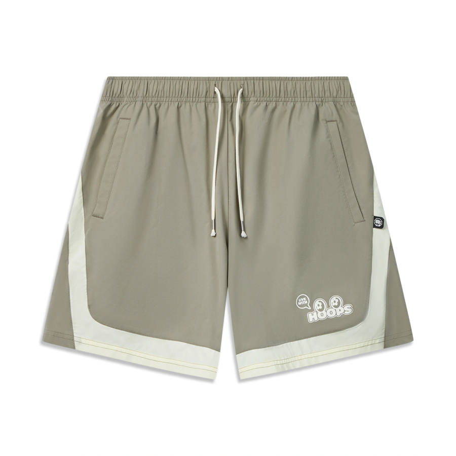 Li-Ning Li Ning Basketball Collection Sports Shorts Men's Lime Gray Moderate Straight Fit Pants
