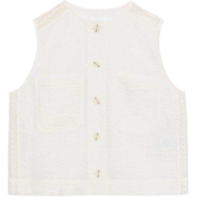 ZARA Tank Tops Women's White Crew Neck Moderate Other