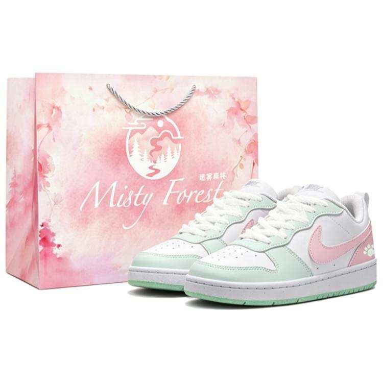 Nike Nike Court Borough Skateboard Shoes Women's Low Top Green/White/Pink
