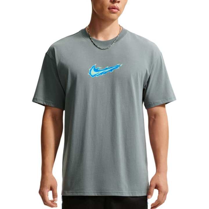 Nike Nike T Shirts Men's Gray Crew Neck Moderate