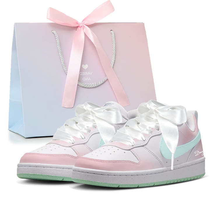 Nike Nike Court Borough Skateboard Shoes Women's Low Top Pink//White