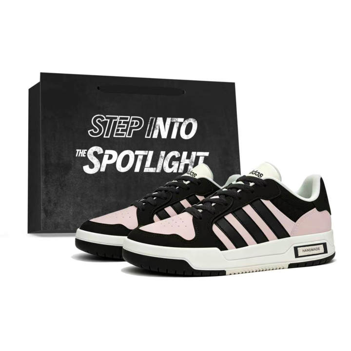 Adidas Adidas ENTRAP Skateboard Shoes Unisex Low Top Black White Pink
