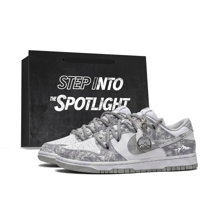 Nike Nike Dunk Skateboard Shoes Unisex Low Top Gray/White