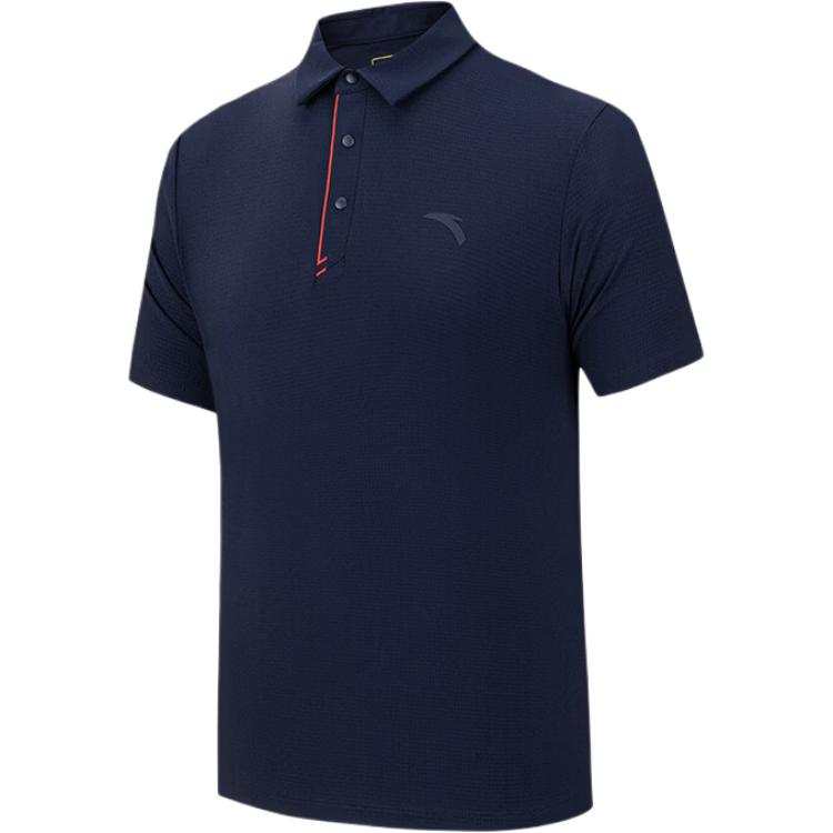ANTA Variety Training Collection Polo Shirts Men's Midnight Blue Lapel Moderate