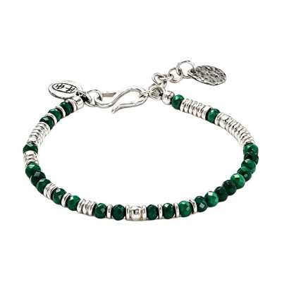 TIANSHIZHIYUAN 925 Sterling Silver Malachite Bracelets Unisex