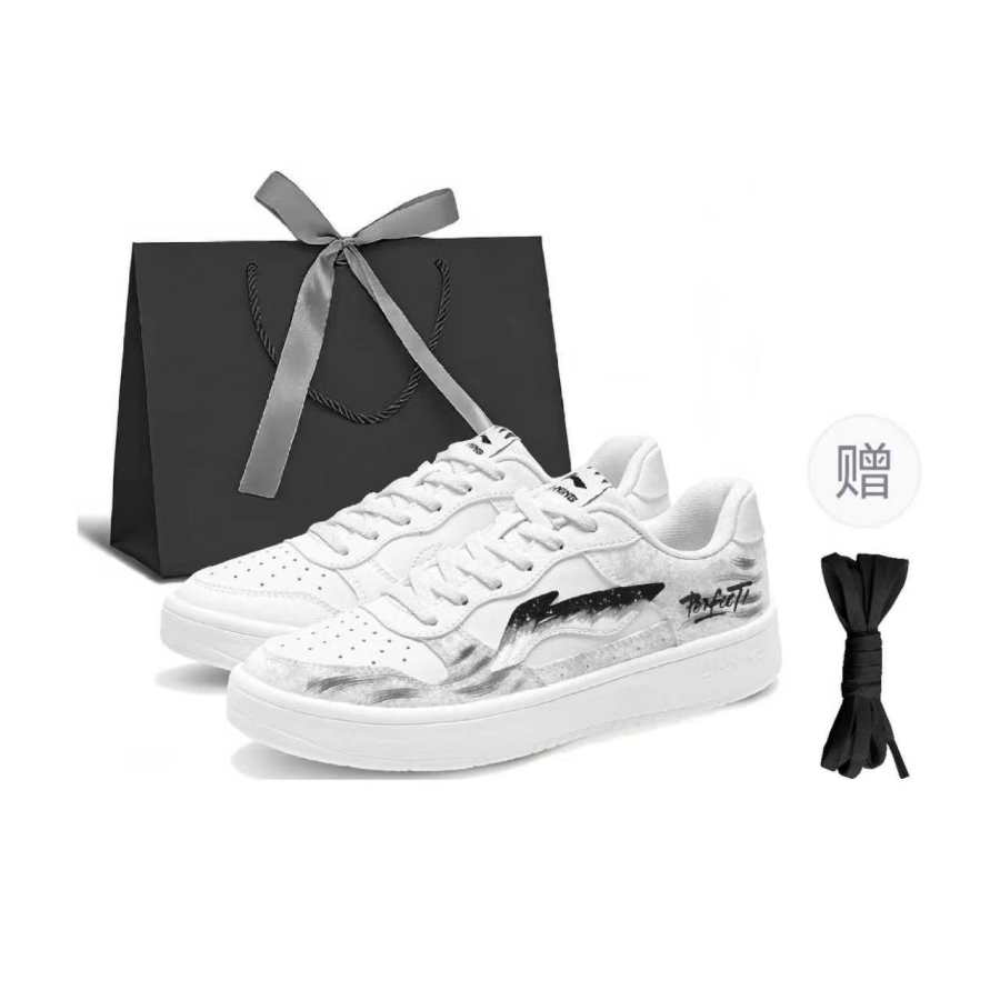Li-Ning Li Ning Floating Boat Skateboard Shoes Men's Low Top Black/White
