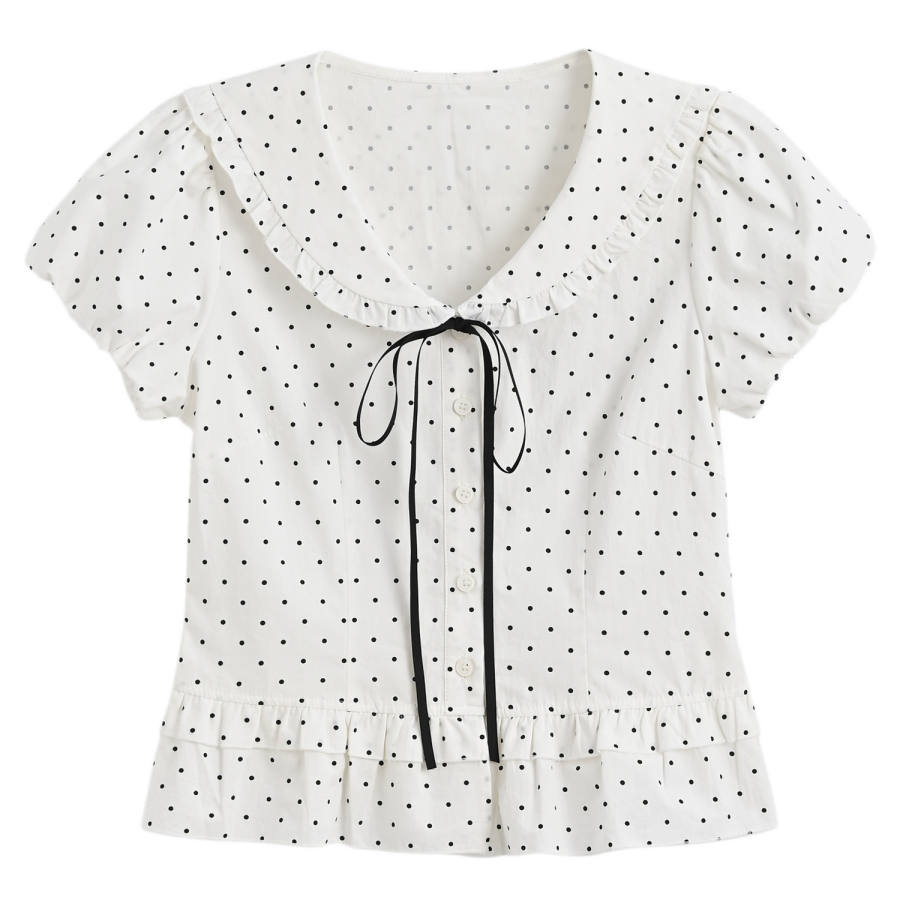 SNBL SNBL T Shirts Women's White Lapel Moderate