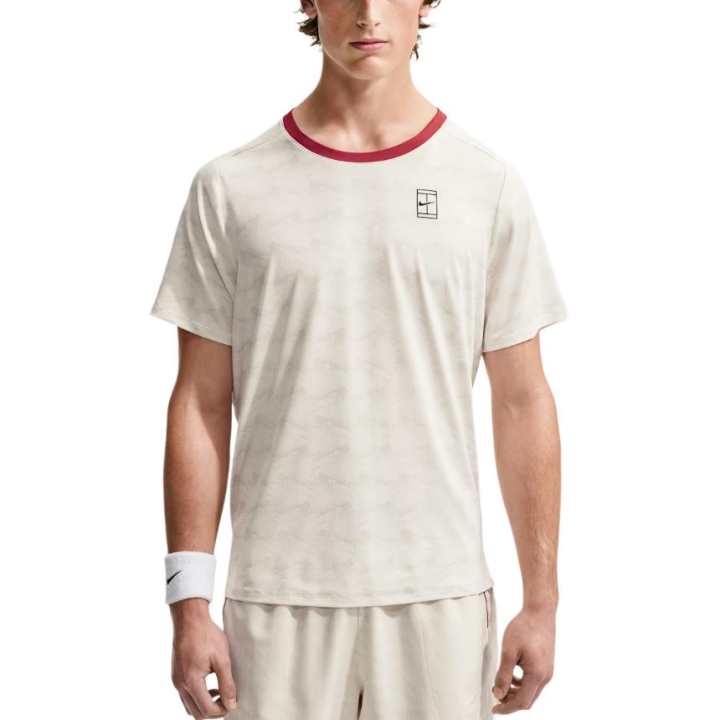Nike Nike Court Advantage Tennis Tops Men's Light Bone Crew Neck Moderate
