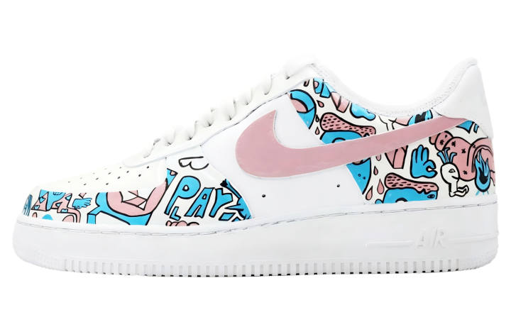 Nike Nike Air Force 1 Skateboard Shoes Unisex Low Top Pink White