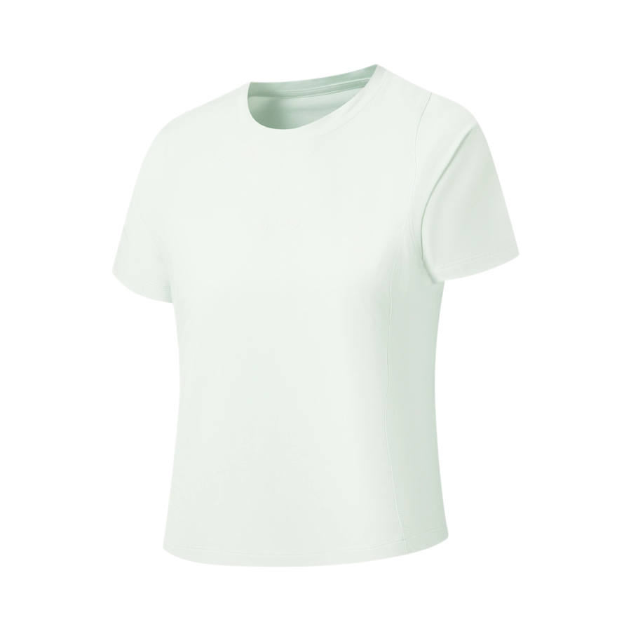 Li-Ning Li Ning Fitness Series T Shirts Women's Light Asphalt Gray Crew Neck Moderate