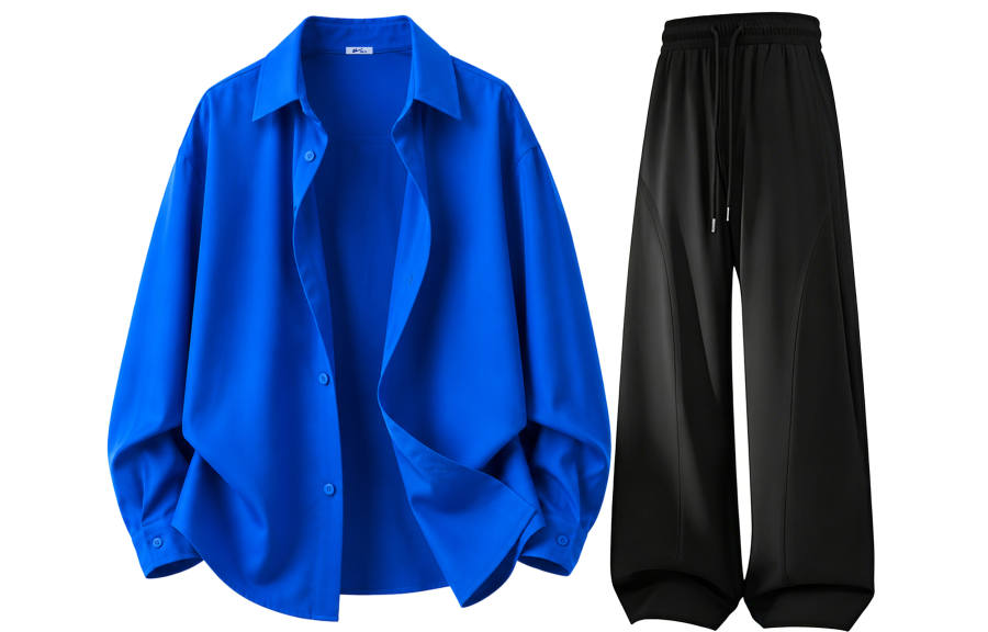 WARRIOR WARRIOR Shirt Matching Sets Unisex Lapel Moderate