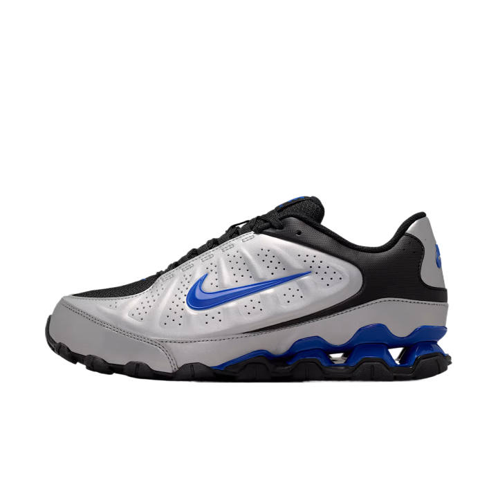 Nike Nike Reax 8 Running Shoes Women's Low Top Metallic Silver/Black/Vintage Royal Blue