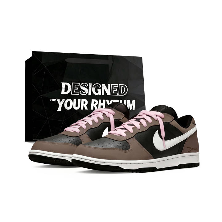 Nike Nike Big Skateboard Shoes Men's Low Top Black Brown