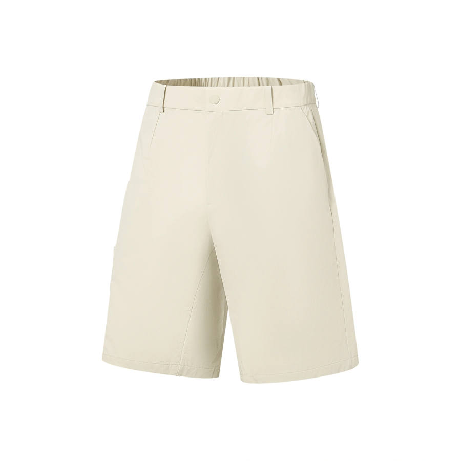 Li-Ning Li Ning Gold Logo | Sports Shorts Men's Coconut Khaki Moderate