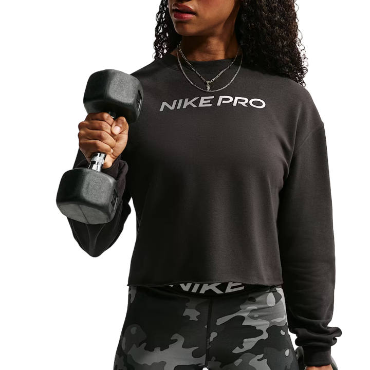 Nike Nike PRO DRI FIT Quick Dry T Shirts Women's Black/White Crew Neck Moderate