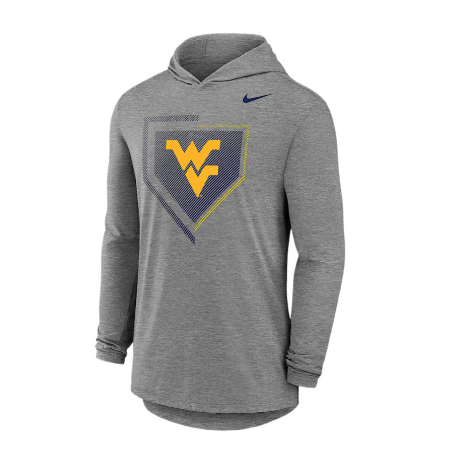 Nike Nike College T Shirts Men's Dark Gray Heather Flower Hooded Non Detachable Moderate