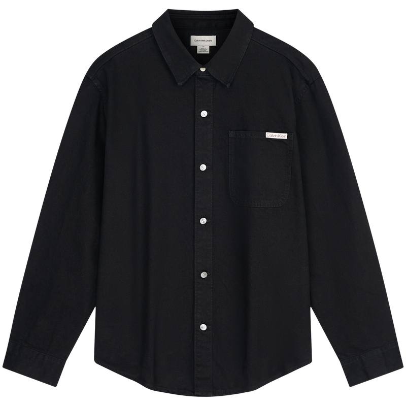 Calvin Klein Shirts Men's JW4 Denim Black Lapel Moderate