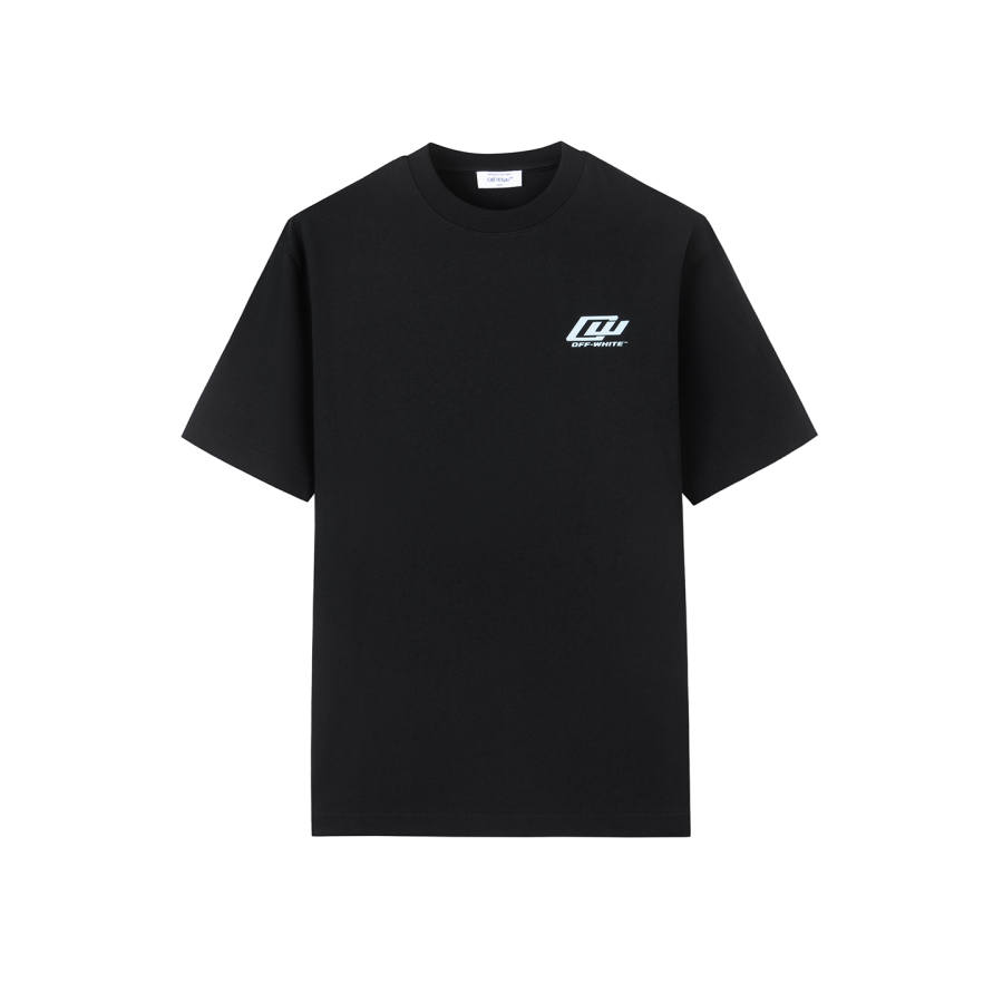 OFF-WHITE OFF WHITE T Shirts Unisex Black Crew Neck Moderate Heavyweight
