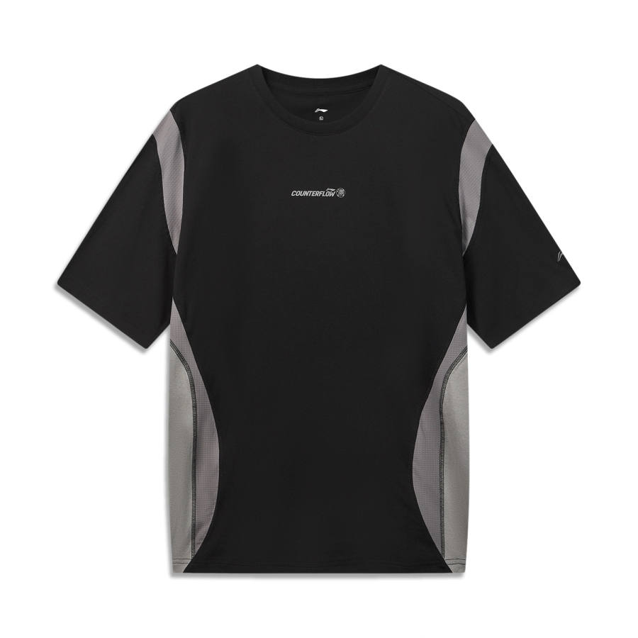 Li-Ning Li Ning Outdoor CF Tracing T Shirts Unisex Black Crew Neck Moderate