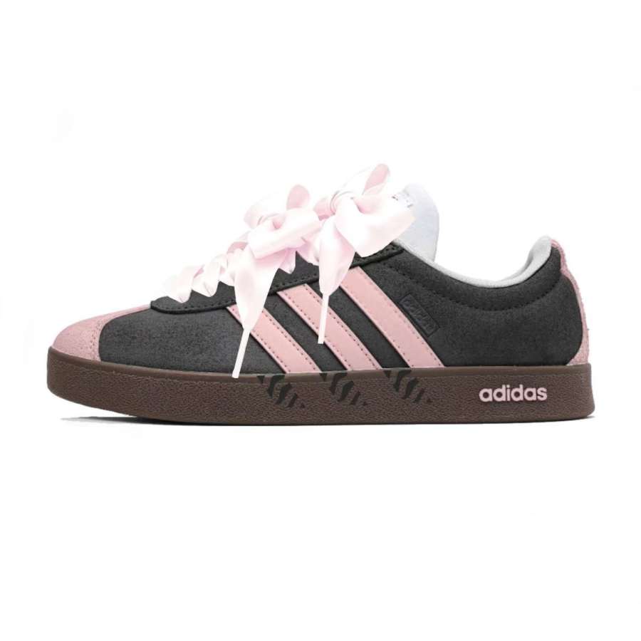 Adidas Adidas VL COURT 2.0 Skateboard Shoes Women's Low Top Black/Pink