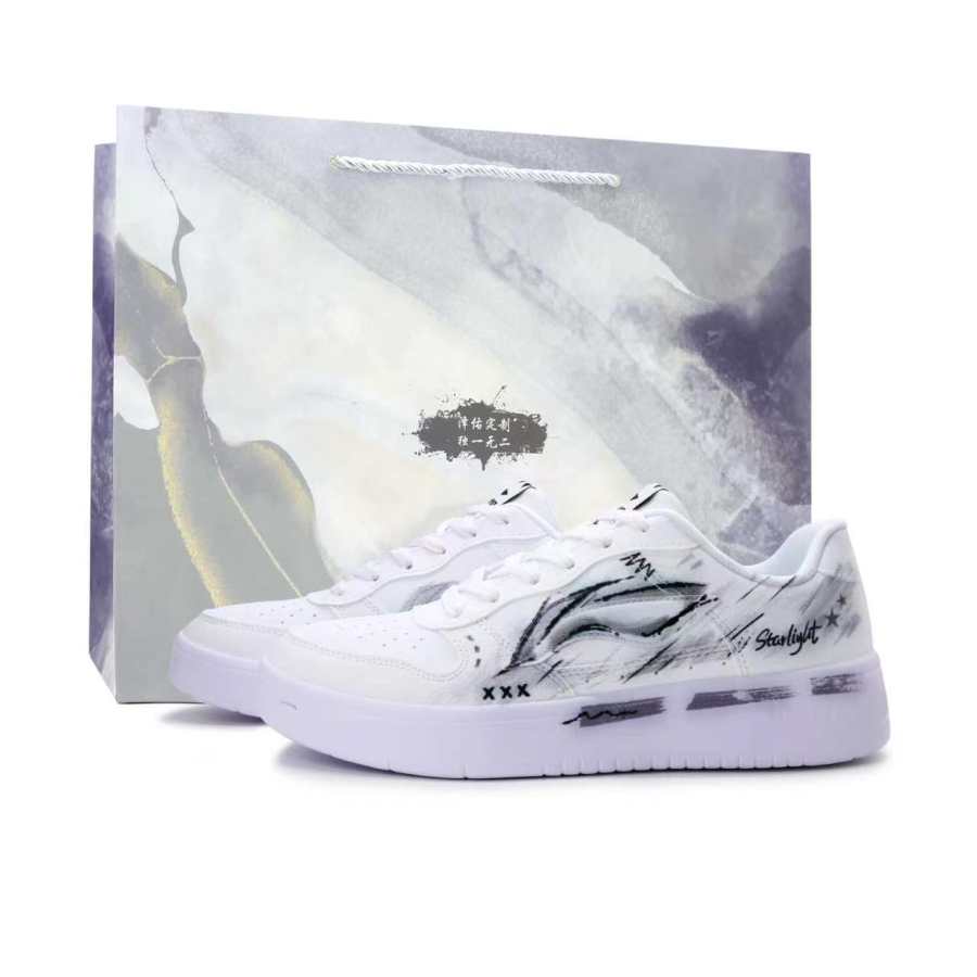 Li-Ning Li Ning Floating Boat Skateboard Shoes Unisex Low Top Black/White/Gray