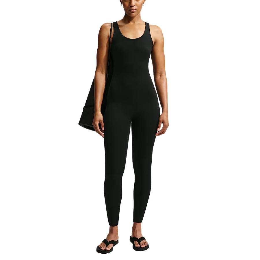 Nike Nike Zenvy Yoga Bodysuits Women's Black/Cool Gray Crew Neck Moderate