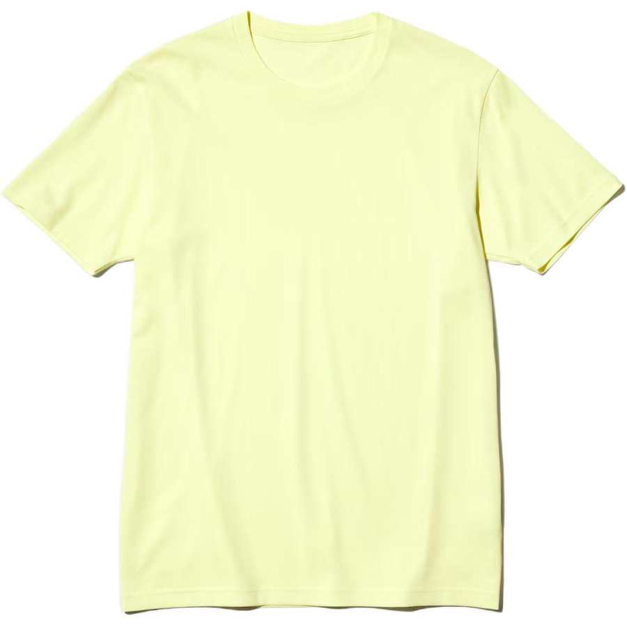 UNIQLO T Shirts Unisex Yellow Crew Neck