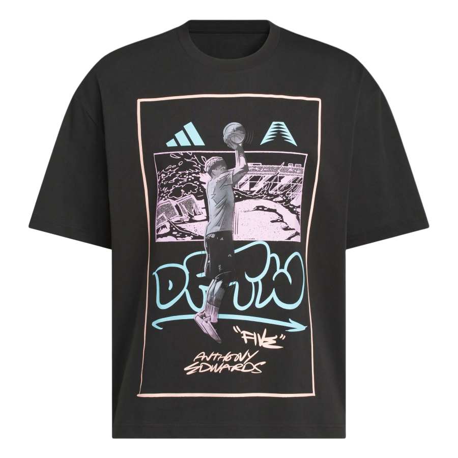 Adidas Adidas T Shirts Men's Black Crew Neck Moderate
