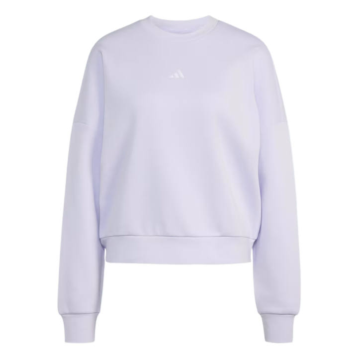 Adidas Adidas ESSENTIALS Sweatshirts Women's Frost Purple/White Crew Neck Moderate