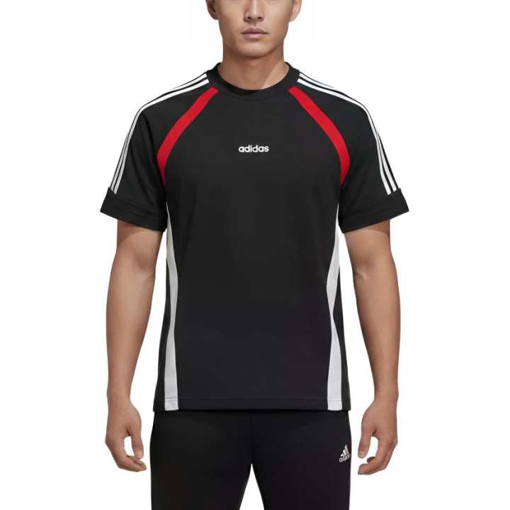 Adidas Adidas T Shirts Men's Black/White/Red Crew Neck