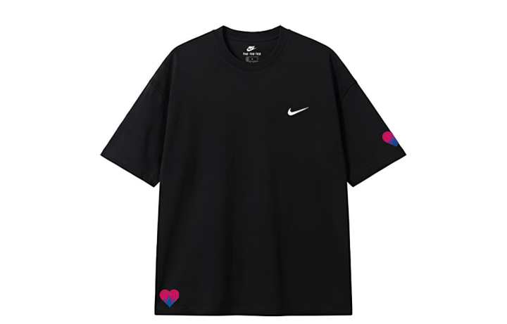 Nike Nike Sportswear T Shirts Men's Black Crew Neck Moderate Straight Fit