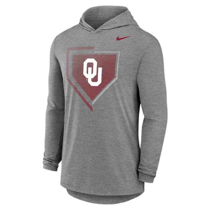 Nike Nike College T Shirts Men's Dark Gray Heather Flower Hooded Non Detachable Moderate
