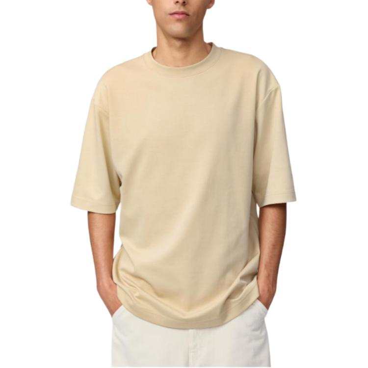 UNIQLO T Shirts Unisex Yellow Crew Neck