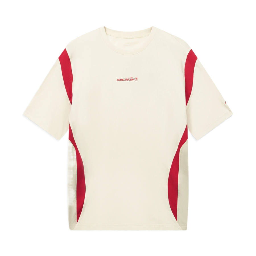 Li-Ning Li Ning T Shirts Unisex Xuan Paper White Crew Neck Moderate