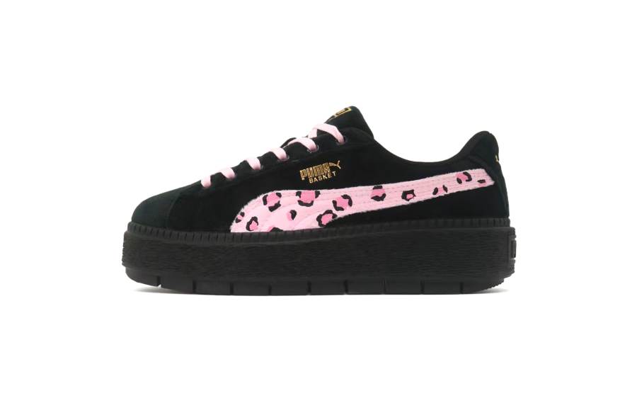 PUMA Platform Trace Skateboard Shoes Women's Low Top Pink