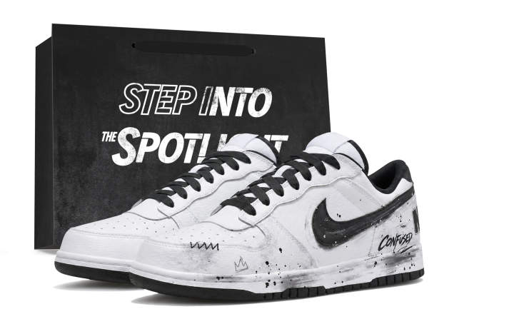 Nike Nike Big Skateboard Shoes Unisex Low Top Black White