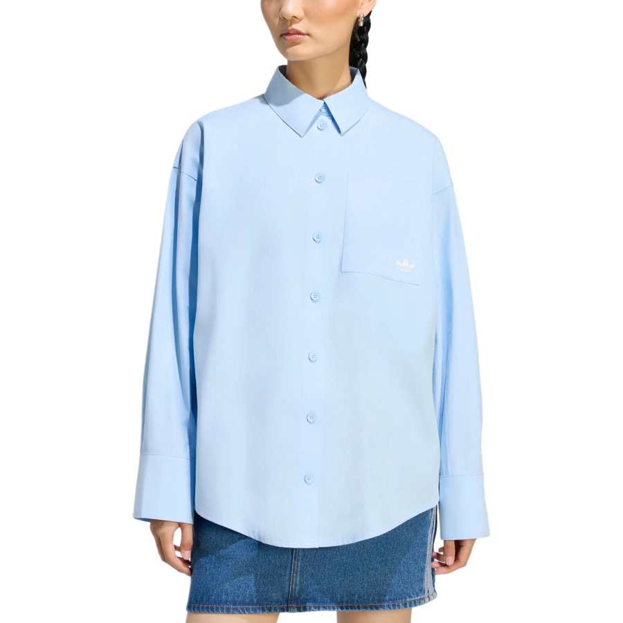 Adidas Originals Shirts Women's Pink Blue Lapel Moderate