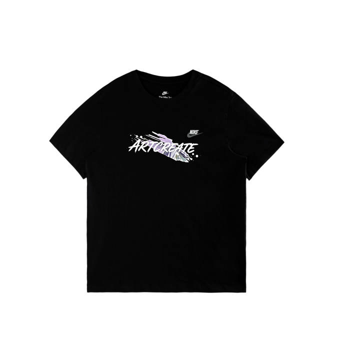 Nike Nike Sportswear T Shirts Men's Black/White/Dark Gray Crew Neck Moderate