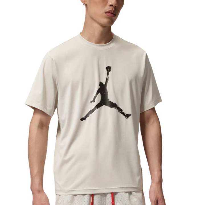 Jordan Jordan T Shirts Men's Milk White Crew Neck