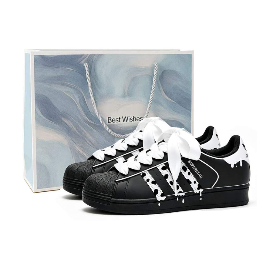Adidas Originals Superstar 2 Skateboard Shoes Unisex Low Top Black