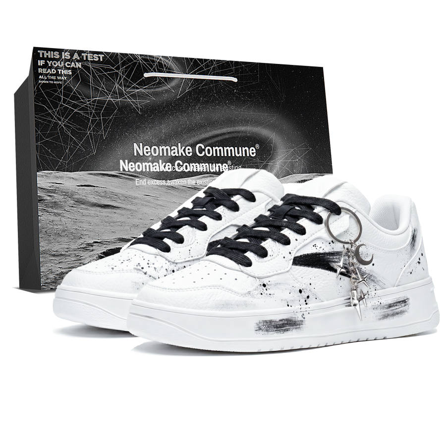 ANTA Easy Skateboard Shoes Unisex Low Top White
