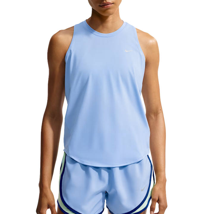 Nike Nike Dri Fit One Running Tank Tops Women's Blue Crew Neck