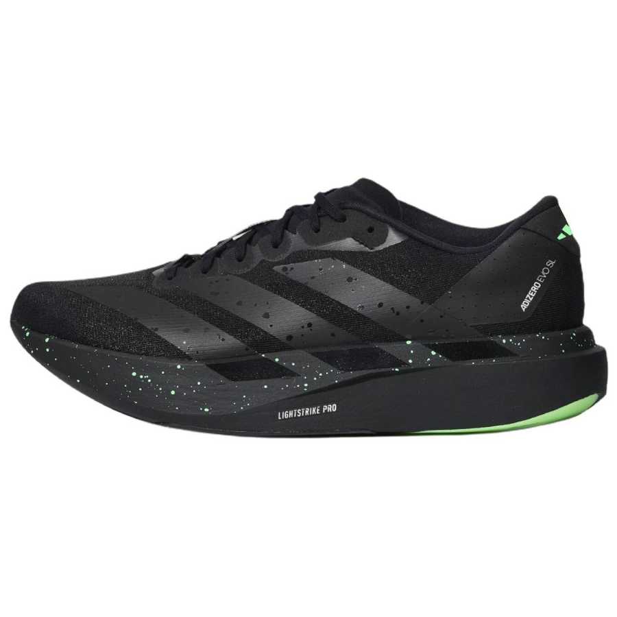 Adidas Adidas Adizero Evo SL Running Shoes Unisex Black/White/Bright Green